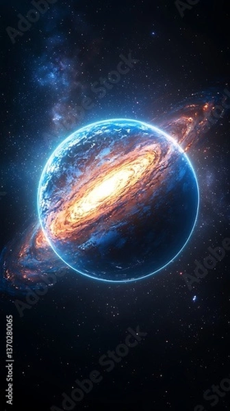 Obraz Alien Planet Rings Space