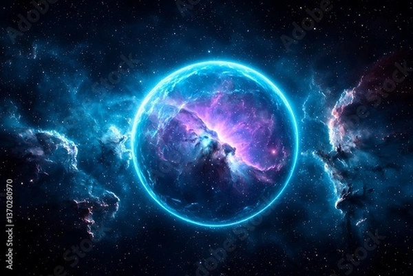 Obraz Cosmic Orb Nebula Space Background.