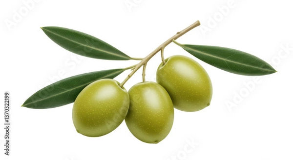 Obraz Isolated Green Olives