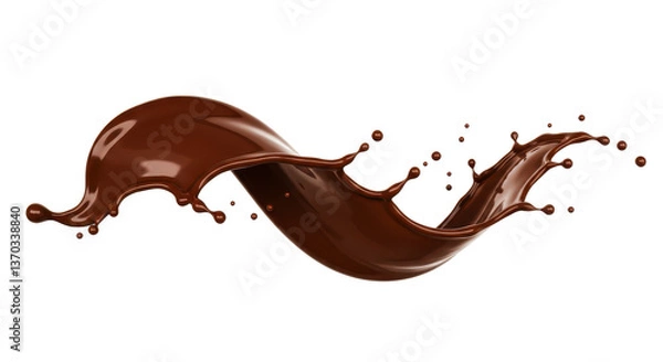 Fototapeta Isolated Swirling Chocolate