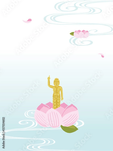 Fototapeta 花祭り　イラスト