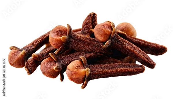 Obraz Clove spice Isolated On PNG Transparent and White Background 