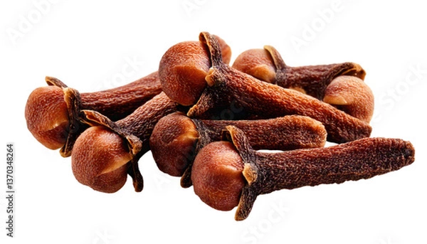 Obraz Clove spice Isolated On PNG Transparent and White Background 