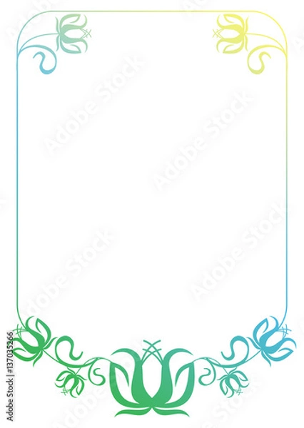 Fototapeta Beautiful gradient frame. Raster clip art.