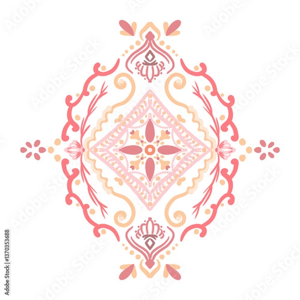 Obraz ornamental round lace ornament pattern 