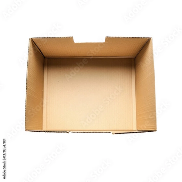 Fototapeta Empty Cardboard Box on transparent background