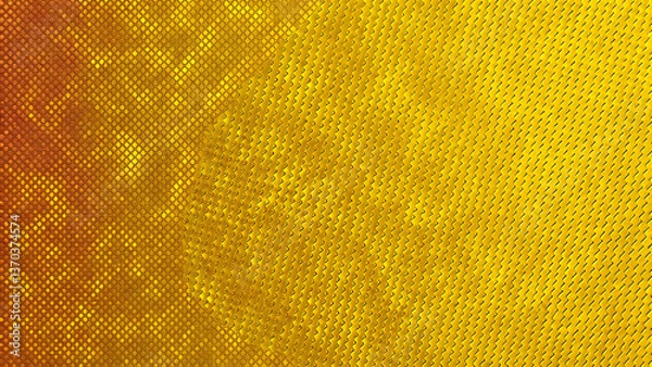 Fototapeta Yellow fabric and leather texture with a detailed pattern and close-up view