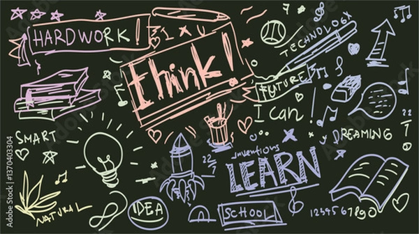 Fototapeta handwriting educations.eps