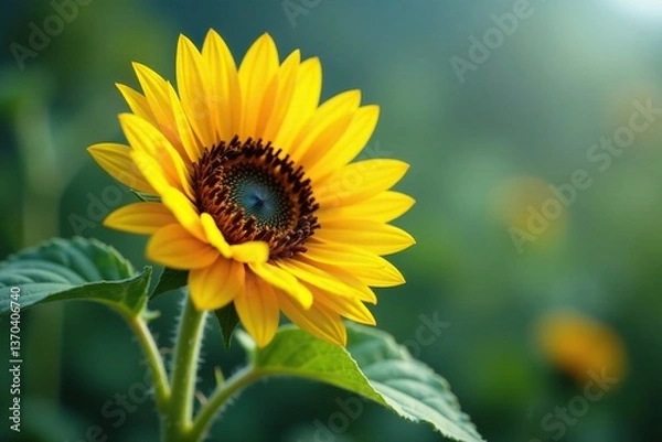 Fototapeta Flor de girasol enredada alrededor de una rama, flowers, nature, sunflower flower wrapped around branch
