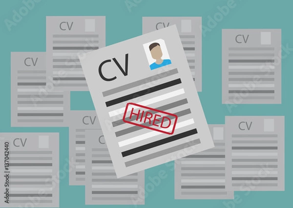 Fototapeta Hire Candidate from Good CV