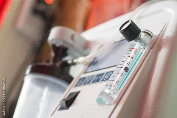 Obraz Oxygen concentrator bar gage measurement liter made my pure water