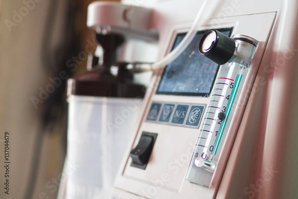 Obraz Oxygen concentrator bar gage measurement liter made my pure water