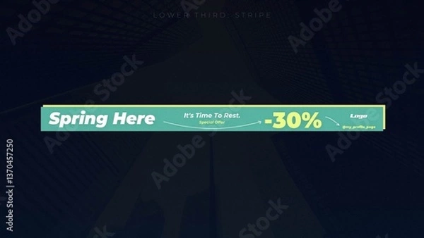 Fototapeta Lower Third: Stripe 09