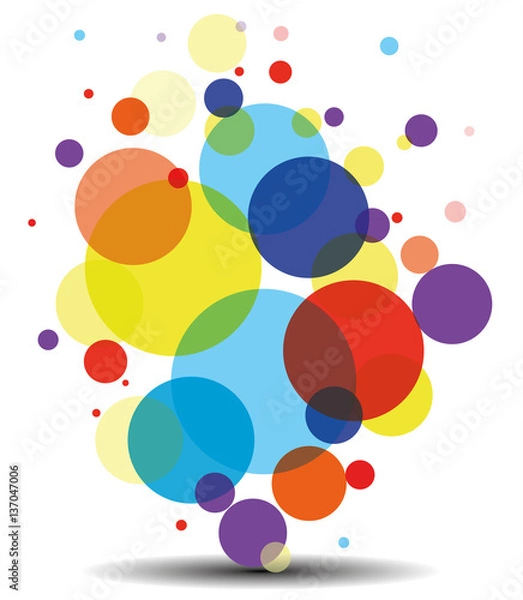 Fototapeta vector background with colored circles