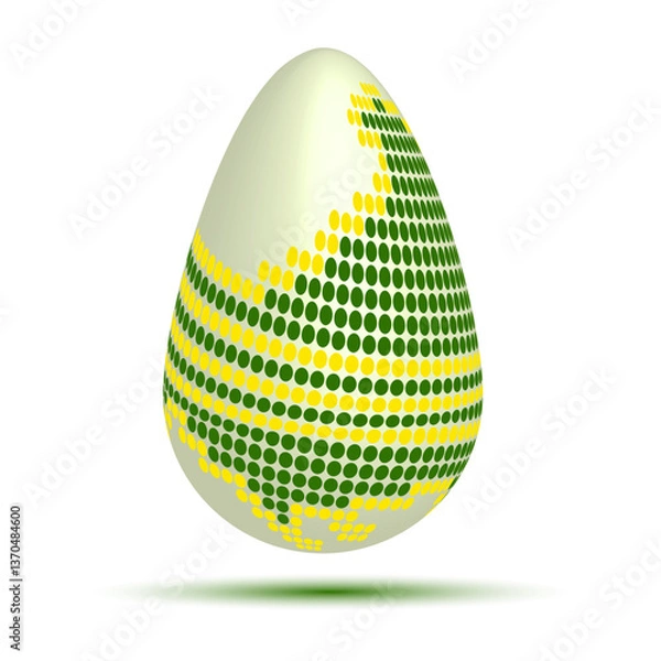 Obraz Easter egg on a white background. Egg vector. Egg for design