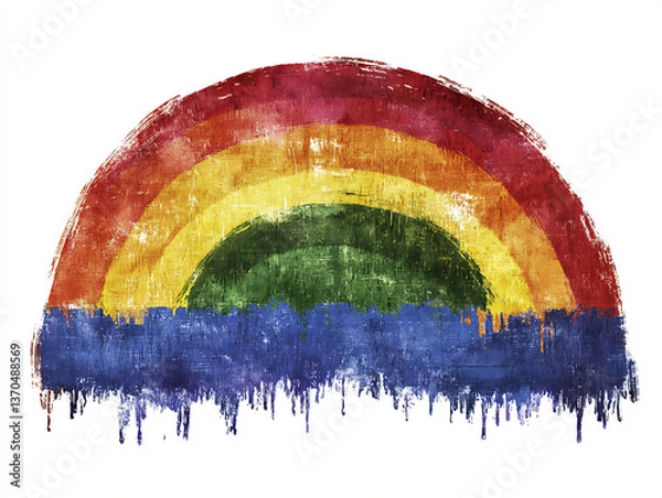 Fototapeta a stylized representation of a rainbow with the addition of transgender, intersex,