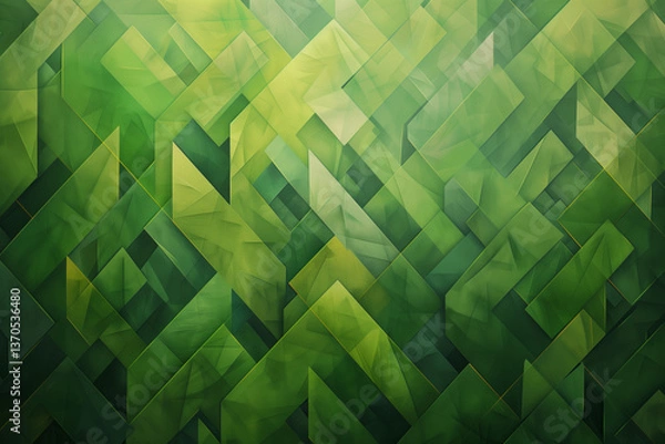Fototapeta Grass surface background featuring stylized, geometric grass patterns in various shades of green.