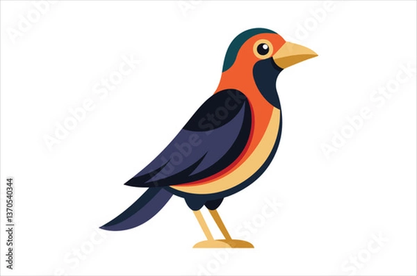 Fototapeta Webbird vector,  icon vector illustration, bird silhouette of a bird isolated on a white background, eps, png, svg, vector,