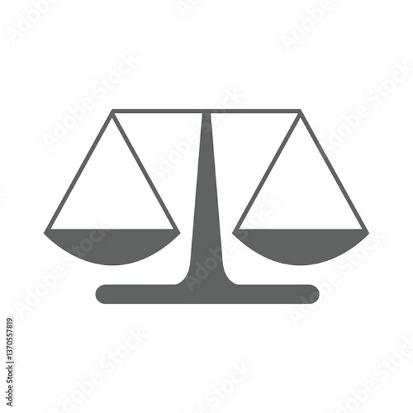 Fototapeta scales of justice vector illustration