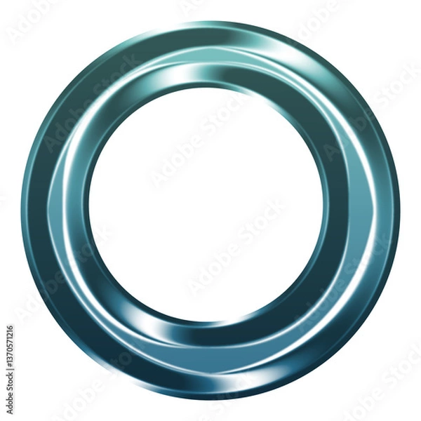 Fototapeta Metallic futuristic circular frame with reflections .3d Elements
