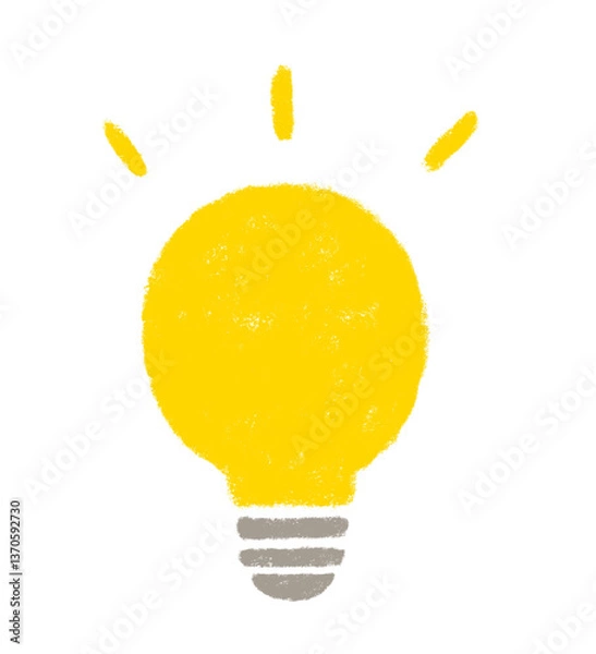 Obraz ひらめき電球　クレヨンタッチ