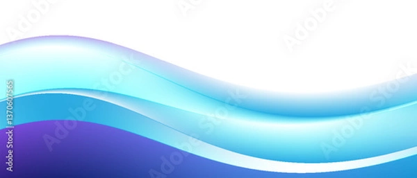 Obraz gradient blue wave curve shape design for brochure presentation corporate website flyer banner transparent background
