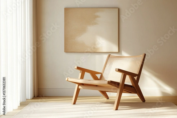 Fototapeta Modern Wooden Armchair