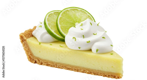 Obraz Isolated Slice of Key Lime Pie
