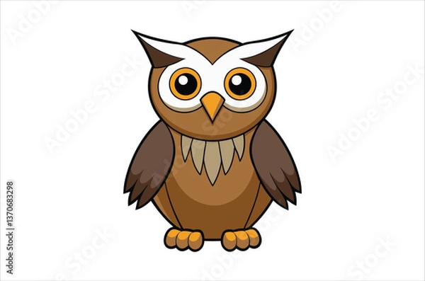 Fototapeta owl vector,  icon vector illustration, owl silhouette of a owl isolated on a white background, eps, png, svg, vector,
