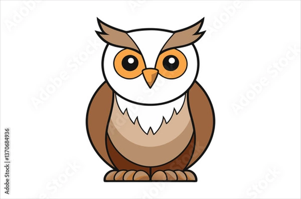 Fototapeta owl vector,  icon vector illustration, owl silhouette of a owl isolated on a white background, eps, png, svg, vector,