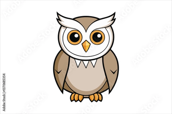 Fototapeta owl vector,  icon vector illustration, owl silhouette of a owl isolated on a white background, eps, png, svg, vector,