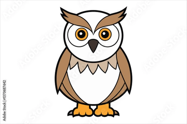 Fototapeta owl vector,  icon vector illustration, owl silhouette of a owl isolated on a white background, eps, png, svg, vector,
