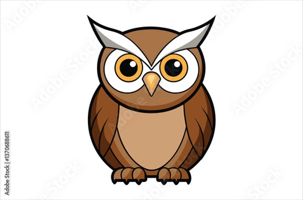 Fototapeta owl vector,  icon vector illustration, owl silhouette of a owl isolated on a white background, eps, png, svg, vector,
