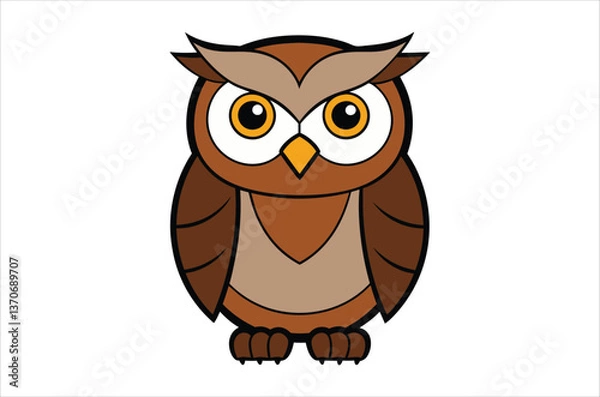 Fototapeta owl vector,  icon vector illustration, owl silhouette of a owl isolated on a white background, eps, png, svg, vector,