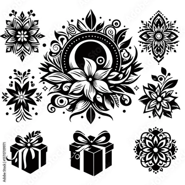 Obraz gift vector logo