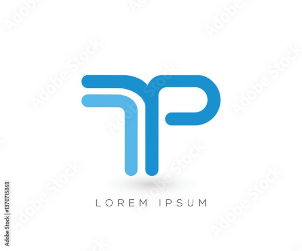 Obraz Initial TP logo design template