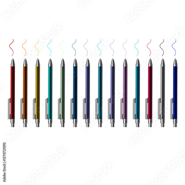 Fototapeta Pen. Ручки. Векторная графика.