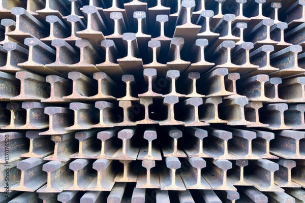 Fototapeta stack of railway track