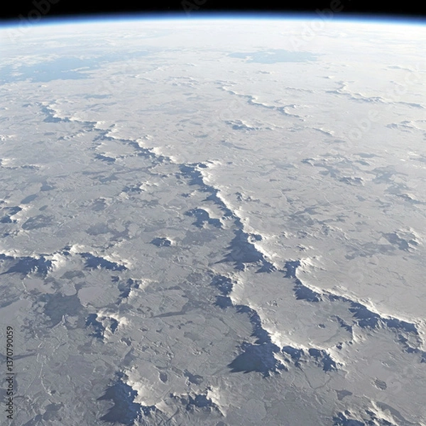 Fototapeta Snowball Earth from Earth's orbit.
