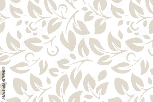 Fototapeta Abstract floral background with leaf seamless pattern.