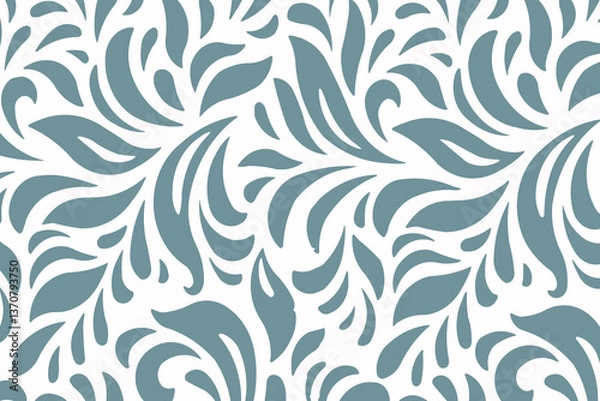 Obraz Abstract floral background with leaf seamless pattern.