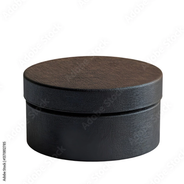 Fototapeta Black round box textured surface product display mockup