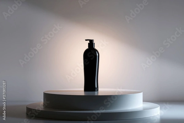 Obraz clean empty podium or platform, designed as a blank space to display a beauty product.