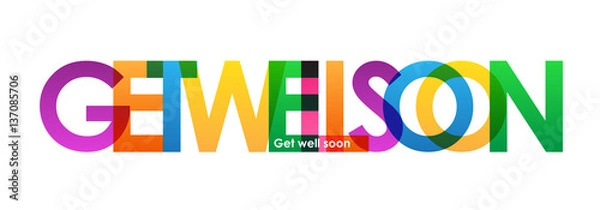 Fototapeta "GET WELL SOON" Vector Banner