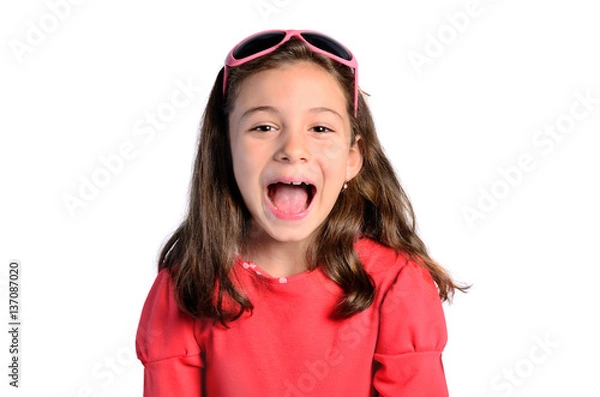 Obraz young girl screaming