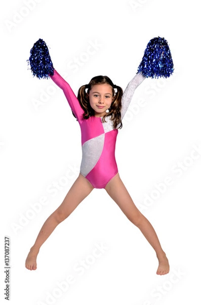 Obraz isolated little cheerleader