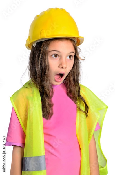Obraz little constructor girl