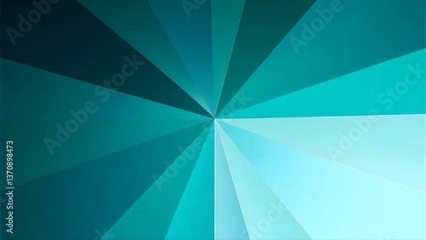 Fototapeta Geometric Teal Burst - Dynamic Abstract Background