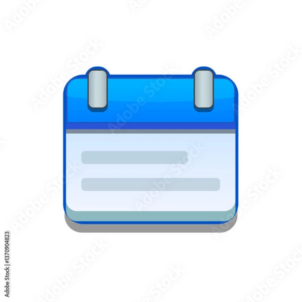 Fototapeta A vibrant, cartoon-style note icon. Perfect for games, apps, loot crates, rewards, or in-game purchases. Enhance your UI with this eye-catching present icon