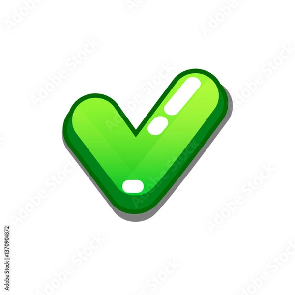 Fototapeta A vibrant, cartoon-style okay icon. Perfect for games, apps, loot crates, rewards, or in-game purchases. Enhance your UI with this eye-catching present icon